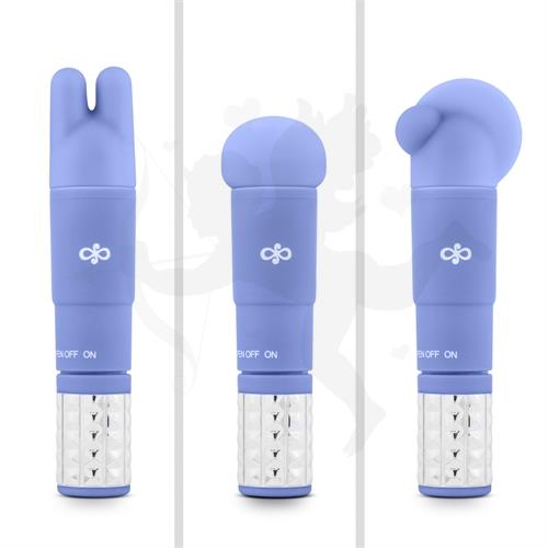 Vibrador estimulador con 3 cabezas intercambiables