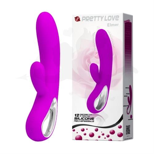 Vibrador con estimulador del clitoris y caga USB